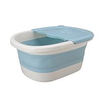 HUSHUI Foot Soaking Tub, Foldable & Multifunctional Foot Bath Bucket for Relaxation, Comfort, and Spa Treatment At Home, Premium Plastic, 1 Unit (Blue)