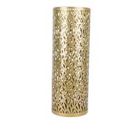 HUSHUI Freestanding Metal Umbrella Rack Hollow Out Round Entrance Storage Tray, Suitable for Home, Hotel, Office Decoration (Gold)