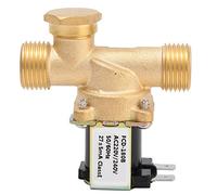 HUSHUI G1/2" Brass Solenoid Valve, Durable Normally Close Electromagnetic Valve for Water Inlet Systems, High and Easy to Install, Rated DC12V (AC220V)
