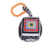 HUSHUI Geometric Shape Baby Hanging Rattle, Cute Plush Rattle Toy for Stroller, Stimulates Visual Development, Safe and Eco-Friendly, 1 X 23cm (#2)