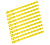 HUSHUI Goat Collar Adjustable Premium PU 23 Inch Flexible Livestock Marking for Farm Animals 10 Pack (Yellow)