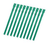 HUSHUI Goat Collar Adjustable Premium PU 23 Inch Flexible Livestock Marking for Farm Animals 10 Pack (Green)