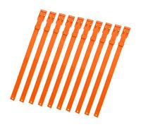 HUSHUI Goat Collar Adjustable Premium PU 23 Inch Flexible Livestock Marking for Farm Animals 10 Pack (Orange)