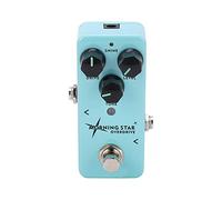 HUSHUI Guitar Effect Pedal Mini Analog Overdrive Adjustable for Live Performance, Durable Metal Shell in Lake Blue