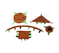 HUSHUI Hamster Hammock Set Soft Plush Cozy Hideout for Small Pets 5pcs Multi-Function for Guinea Pigs and Sugar Gliders