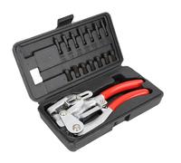 HUSHUI Hand-Held Power Punch Kit Stainless Steel for Metal Sheet Drilling Construction Tasks Durable Multi-Use Tool Set