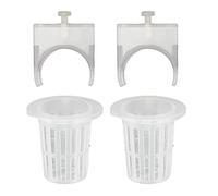 HUSHUI Hanging Aquarium Plant Holder, Adjustable Fish Tank Planter Cups with Hole for Aquascape Decorations