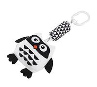 HUSHUI Hanging Rattle Soft Plush Toy for Newborns 1 Month Old Black and White Wind Chime Stimulates Hearing and Grasping 34cm (Owl)