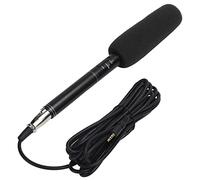 HUSHUI High Sensitivity Recording Microphone for Interviews and Speeches Mini Portable Mic for Outdoor Events Black (Black 28cm)