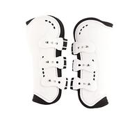 HUSHUI Horse Front Tendon Boots, Adjustable Breathable Open Front Horse Boots with Elastic Band and Neoprene Lining, for Jumping and Riding (M)