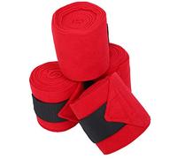 HUSHUI Horse Leg Bandage Non-Slip Durable Fleece Wraps for Horses 4PCS Red Comfortable 11x300CM
