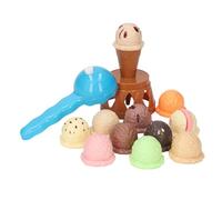 HUSHUI Ice Cream Cone Play Game Colorful Learning Set for Kids Age 2-4 with 12 Flavors and Accessories
