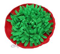 HUSHUI Interactive Dog Sniffing Pad Adjustable Snuffle Mat for Boredom Relief and Slow Feeding for Dogs and Cats Felt Cloth 1 Count (Red)