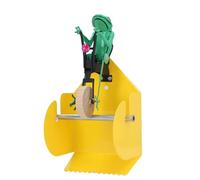 HUSHUI Iron Toilet Roll Holder,Frog On Unicycle Toilet Paper Holder,Wood Wall Mounted Tissue Roll Dispenser for Bathroom Kitchen