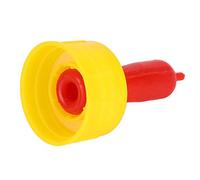 HUSHUI Lambs Milk Nipple Soft Silicone Feeding Teats for Newborn Sheep 10Pcs Red and Yellow (Goat Pacifier)
