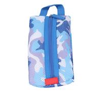 HUSHUI Large Capacity Pencil Bag for Boys Girls Portable Multifunctional Case for School and Travel Polyester 20x9cm (Blue)