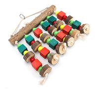 HUSHUI Large Chewing Block Multi-Colored Wooden Tearing Toy for Climbing and Exploring Pets 1 Unit (Small)