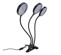HUSHUI LED 45W Plant Grow Light, 360 Degree Adjustable Bendable USB Powered with 3 Heads On, Aluminum Base for Indoor Outdoor Succulent Plants