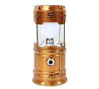 HUSHUI LED Camping Lantern,USB or Solar Powered Rechargeable Emergency Lights Survival Lanterns Collapsible Camping Lights Lamp for Hurricane Emergency