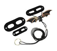 HUSHUI Lizard Leash, Soft Artificial Leather Harness for Bearded Dragons and Small Reptiles with Metal Ring and Nylon Rope, Adorable Christmas Hat Scarf Set (Black)