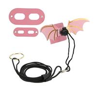 HUSHUI Lizard Leash, Soft Artificial Leather Harness for Bearded Dragons and Small Reptiles with Metal Ring and Nylon Rope, Adorable Christmas Hat Scarf Set (Roseate)