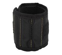 HUSHUI Magnetic Tool Wristband with Strong Magnets for Easy Storage of Screws and Drill Bits At Work, Made of Durable 1680D Ballistic Polyester (Black)