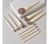 HUSHUI Makeup Brush Set Soft Professional Cosmetic Brushes for Travel Makeup Artists Synthetic Fibres 10 Pieces