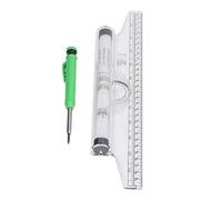 HUSHUI Measuring Rolling Ruler, 30cm Universal Drawing Ruler with Protractor for Arc Curves Horizontal Vertical Parallel Lines, Various Formulas and Clear Scale