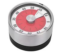 HUSHUI Mechanical Kitchen Timer Stainless Steel Compact Efficient Time Manager for Cooking Studying and Napping (White)