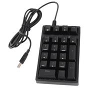 HUSHUI Mechanical Numeric Keypad, 21 Keys Wired USB Blue Switch with Backlight and Programmable Keys, for Laptop PC Computer Banking Finance