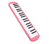 HUSHUI Melodica 37 Key Wind Instrument for Beginner Learners - Convenient & Portable - Available in Blue, Pink, Black (Pink)