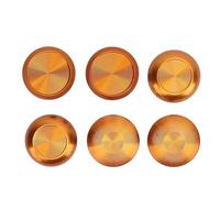 HUSHUI Metal Analog Grips 6Pcs Durable Thumbsticks for Gaming Console Accessories for Edge Controller and Pro Controllers Aluminum Alloy (Gold)