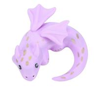 HUSHUI Mini Dragon Figurine 3D Printed Adorable Stress Relief Companion for Workers and Students - Pocket-Sized Collectible (Purple)