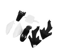 HUSHUI Motorcycle Fairing Body Work Kit Durable Plastic 7 Piece Set for CRF50 XR50 to Bikes (Four Black and Three White)