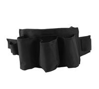 HUSHUI Multipurpose Tool Belt Pouch with 3 Pockets, Waterproof Oxford Fabric Electrician Tool Organizer Bag, Utility Waist Pack for Electrician Tool (Black)