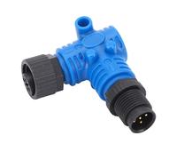 HUSHUI NMEA 2000 Terminator, 90 Degree Elbow Connector 5 Pin, with Copper Alloy Contacts, for Marine Conversation and Control Networks