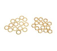 HUSHUI Nut Washer Kit Instrument Socket Connector Fasteners for Electric Guitar Bass M9 Female Thread (Gold)