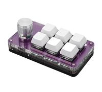 HUSHUI One Handed Mechanical Keyboard Compact Mini Gaming Keypad Programmable for Office and Gaming Acrylic 4.02x2.24in