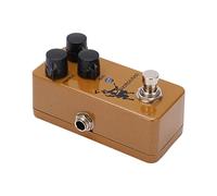 HUSHUI Overdrive Effect Pedal with Earthy Yellow Metal Design for Distorted Sound Restoration and Music Enthusiasts