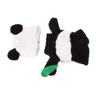 HUSHUI Panda Pet Halloween Costume Soft and Comfy Design for Small and Medium Dogs Christmas Party Velvet Outfit with Cap (M)