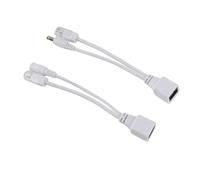 HUSHUI Passive PoE Injector and Splitter Kit White Flexible Design for Wireless Network Devices 1 Pair 12V