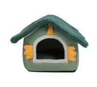 HUSHUI Pet Bed House Soft and Warm Cozy Dog House for Cats and Small Pets Plush Material Indoor Outdoor Use (Small)