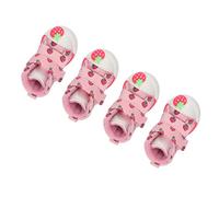 HUSHUI Pet Protector, Breathable Canvas Dog Shoes, Slip-Resistant Boots for Small Dogs, Perfect for Teddy, Bichon, Pomeranian (Size 4)