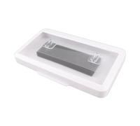 HUSHUI Phone Holder Case for Bathroom Shower Use, Touch Screen Mobile Rack, 10.5x2.8x19cm, White, Non-Marking Sticker Included