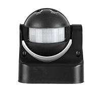 HUSHUI PIR Infrared Sensor Switch Adjustable for Outdoor and Indoor Use, Black, 12m Detection Range (Black)