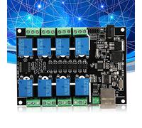 HUSHUI PLC Control Module 8-Channel Network Relay for WiFi Remote Control Industrial Automation AC 10A