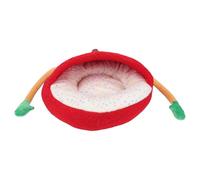 HUSHUI Plush Fluffy Hooded Cat Bed Thickened Cozy Round Hideout for Autumn Winter Fleece 50 X 40cm