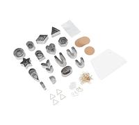 HUSHUI Polymer Clay Cutters Set with Various Shapes for Jewelry Making Crafts Durable Stainless Steel 30 Pieces