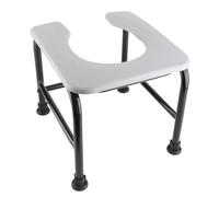 HUSHUI Portable Commode Chair, Multi Functional Bathroom Stool with Stable Stainless Steel Frame, for Elderly and Pregnant Women (Gray)