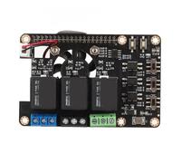 HUSHUI Power Relay Board Expansion Module with Dual Cooling Fans, High Load 10Amp 250VAC for RasPi 3 B+ 2B 3B 3B+ PCB